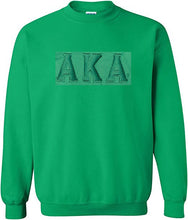 Load image into Gallery viewer, AKA Embroidered Greek Letter Tone on Tone Pullover | Sweatshirt
