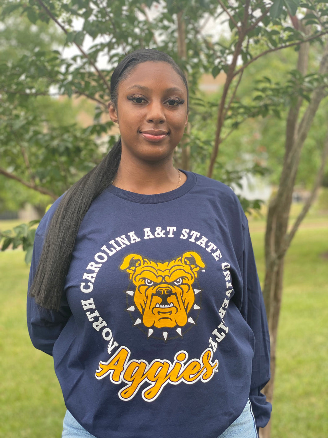 NC A&T Alumni Big Face | Long Sleeve Shirt