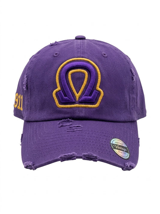 “Omega Psi Phi Embroidered Baseball Cap”