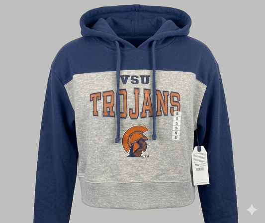 “Virginia State Trojans Cropped Hoodie – Athletic Edition”