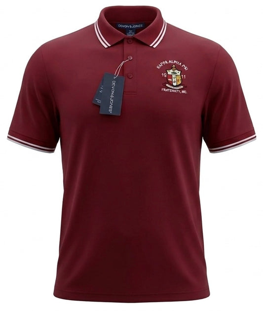 Classic Maroon Polo with Collegiate Crest