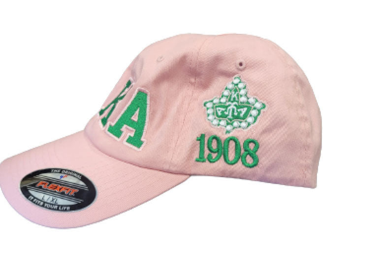 AKA Pink Crest Embroidered Flex it Cap