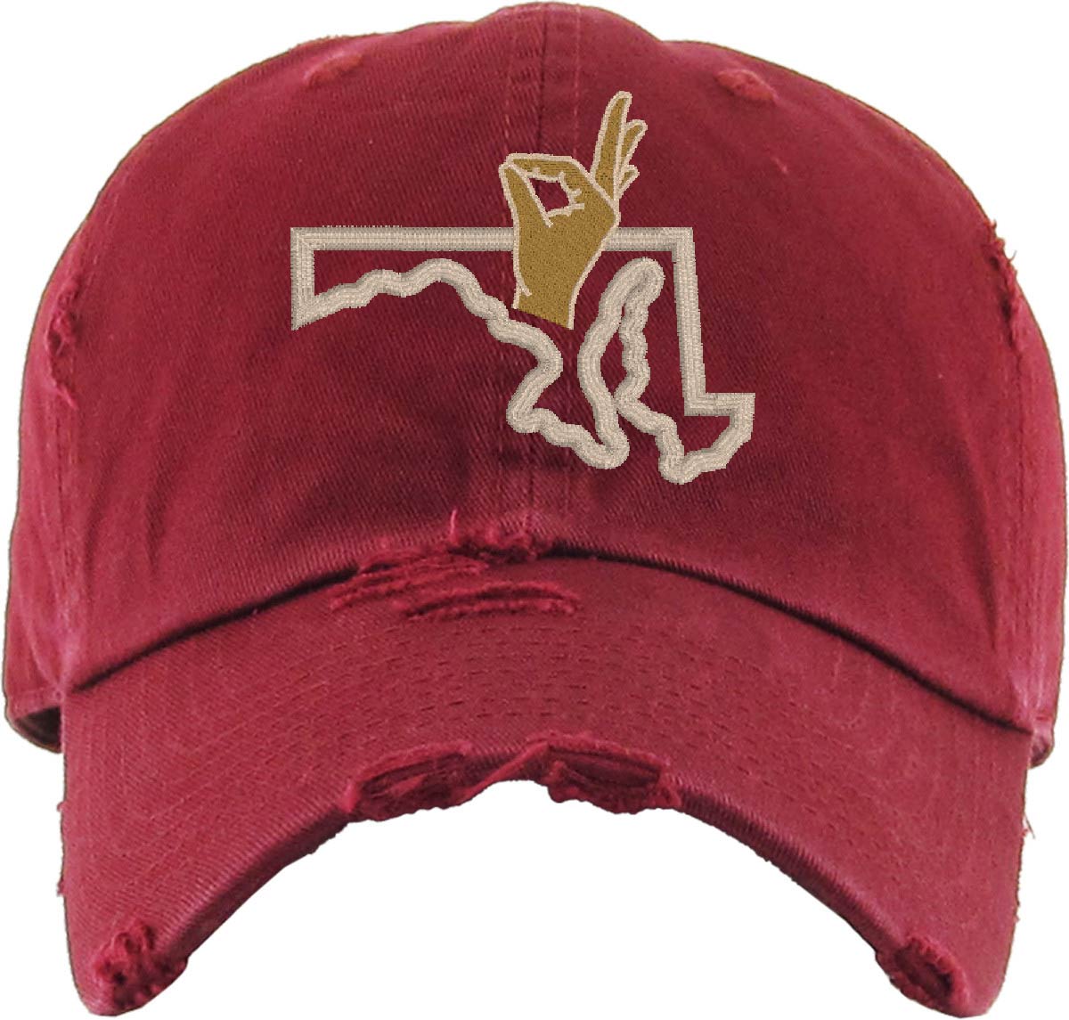 KAP YOUR STATE Nupe Cotton Distressed Cap