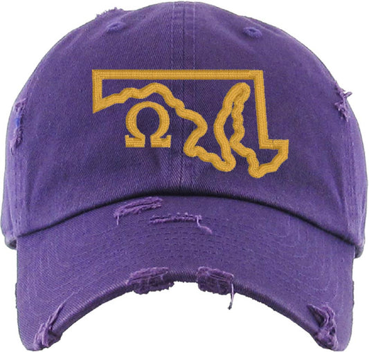 OPP YOUR STATE "Q" Cotton Distressed Cap