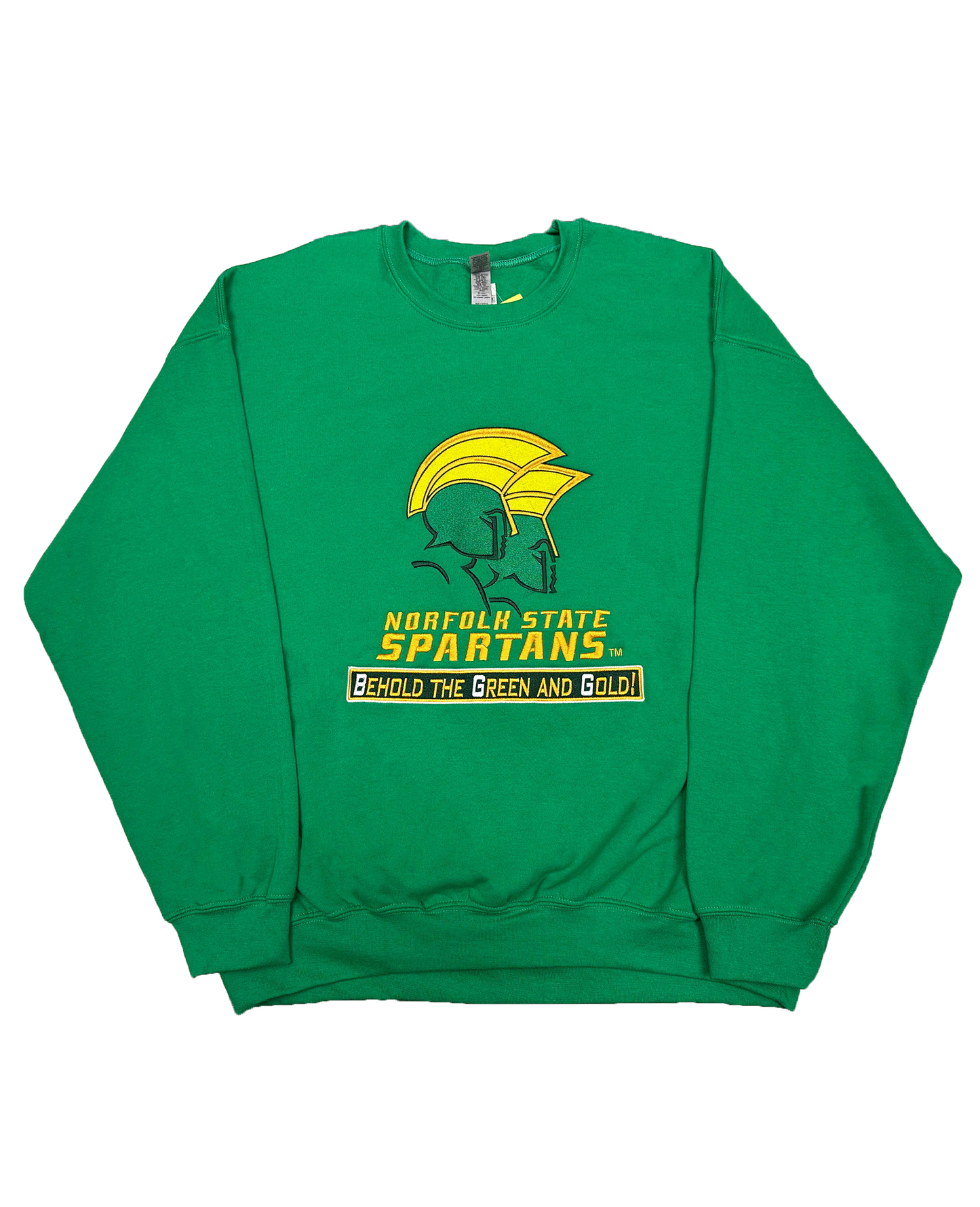 Norfolk State University Behold the Green and Gold Embroidered Crewneck Sweatshirt