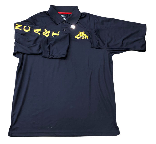 NC A&T | Embroidered Long Sleeve Dry Fit Polo Shirt