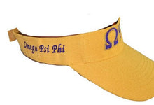 Load image into Gallery viewer, Omega Psi Phi Gold Visor
