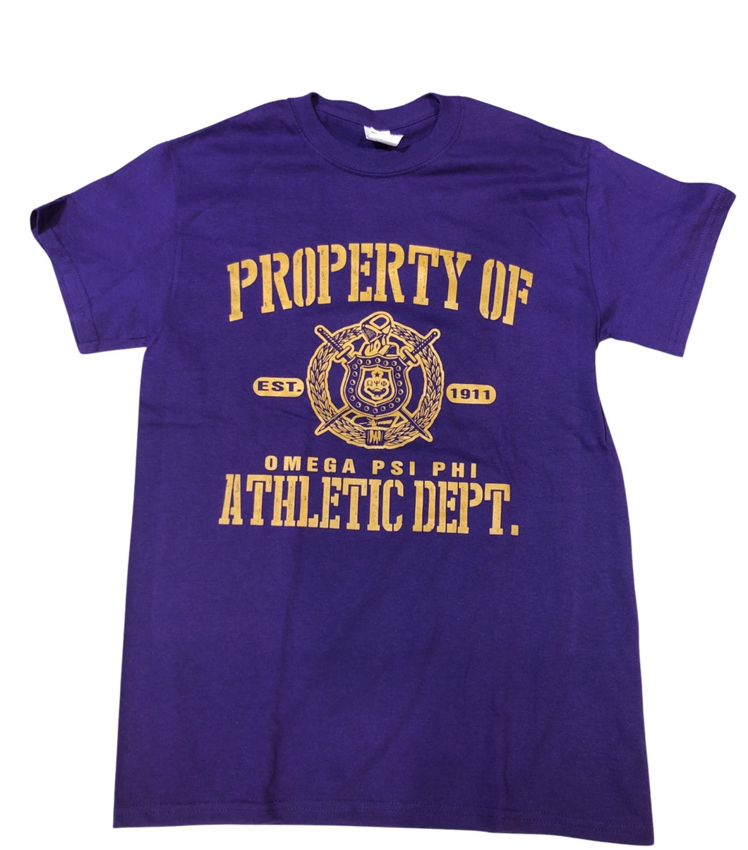 Omega Psi Phi Property of Athletic Department Graphic Tee *Sale Tee*