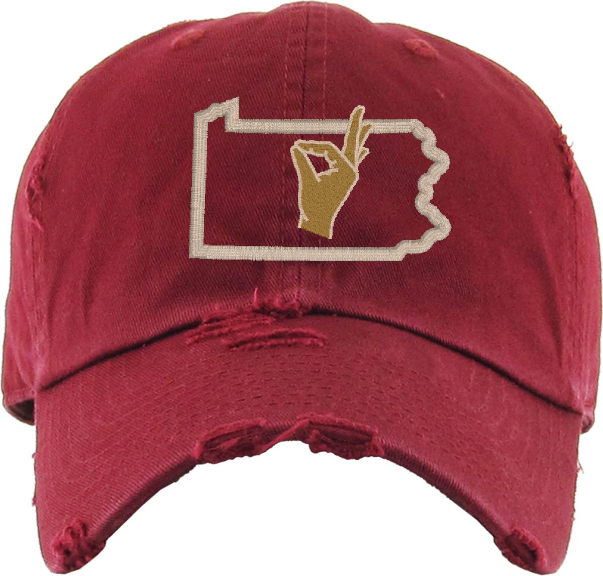 KAP YOUR STATE Nupe Cotton Distressed Cap