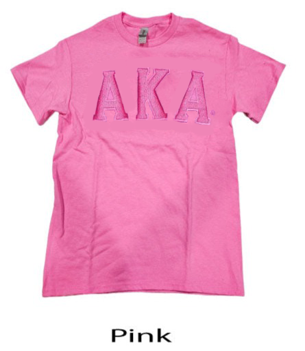 AKA Tone on Tone Crewneck Embroidered Tee