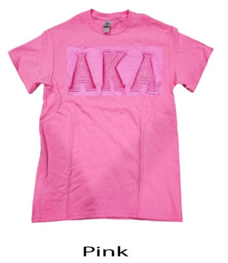 AKA Tone on Tone Crewneck Embroidered Tee
