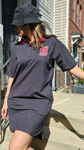 Load image into Gallery viewer, Howard University Black with Red | Embroidered Polo Dress

