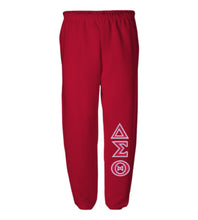 Load image into Gallery viewer, ΔΣΘ Unisex fit jogger red w white outline
