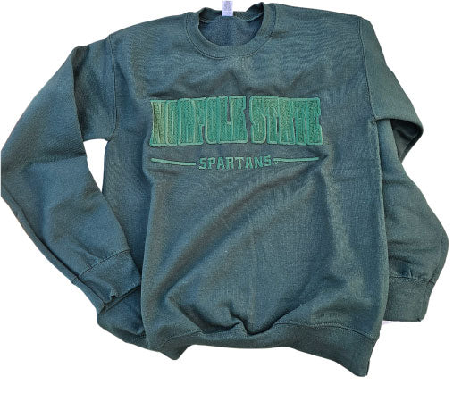 Norfolk State University Tone on Tone Embroidered Crewneck Sweat