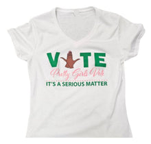 Load image into Gallery viewer, Pretty Girls Vote Ladies Cut T-shirt

