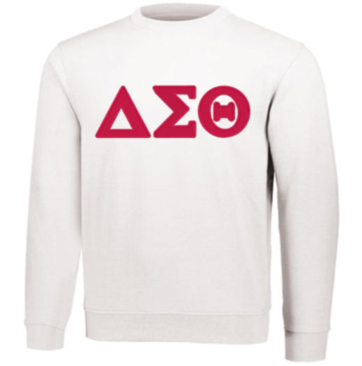 DST Greek Letters Only Red Stitch Crew Neck Unisex Sweatshirt