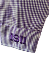 Load image into Gallery viewer, Omega Psi Phi Purple Gingham shirt
