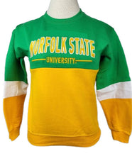 Load image into Gallery viewer, Norfolk State University Horizontal Color block Crewneck
