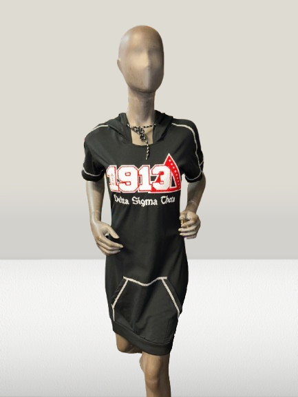Delta Sigma Theta 1913 Black Athletic Jersey Dress