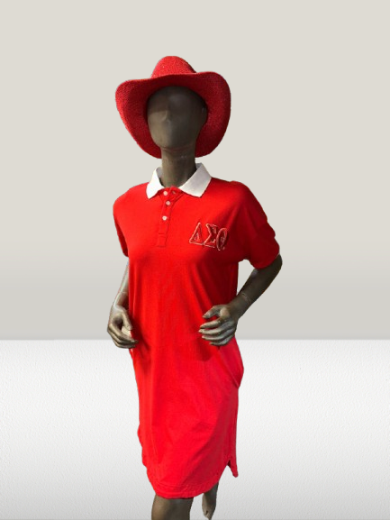 Delta Sigma Theta Red Polo Dress - ΔΣΘ