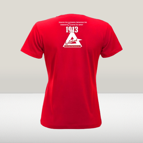 Delta Sigma Theta "Forward with Fortitude" Red V-Neck T-Shirt