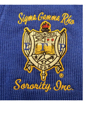 Load image into Gallery viewer, Sigma Gamma Rho Embroidered Varsity Cardigan
