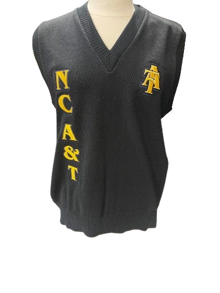 NC A&T Varsity | Embroidered Cardigan Vest