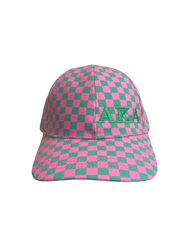 AKA Pink and Green Checkered Adjustable Cap