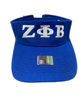 Load image into Gallery viewer, ZPB Blue ΖΦΒ Embroidered Visor

