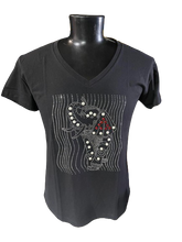 Load image into Gallery viewer, ΔΣΘ DST Pearl with Rhinestones Tee
