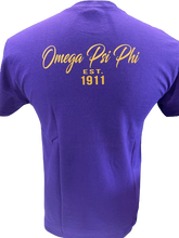 Load image into Gallery viewer, Omega Psi Phi To The Finish Graphic Tee
