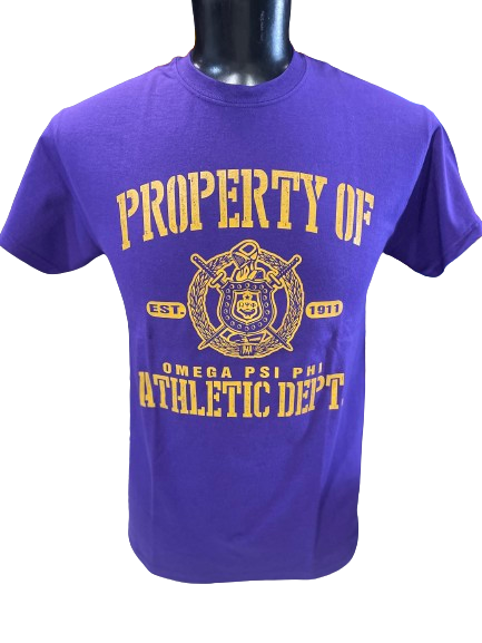 Omega Psi Phi Property of Athletic Department Graphic Tee *Sale Tee*