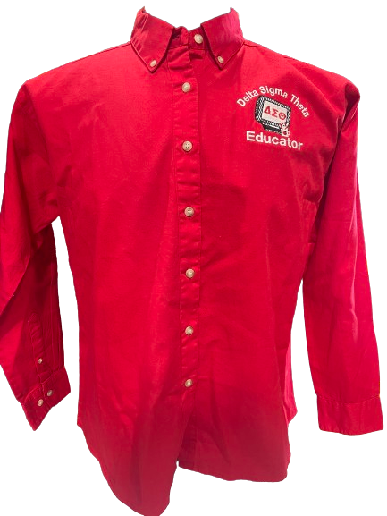 DST Educator Embroidered Twill Long Sleeve Shirt