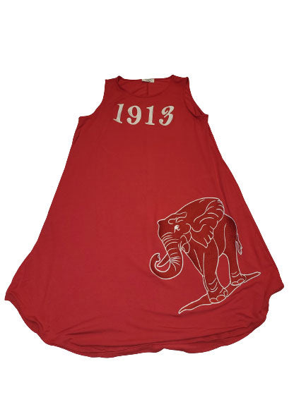 Delta Sigma Theta Embroidered 1913 Swing Dress with Pockets (*Plus sizes available)