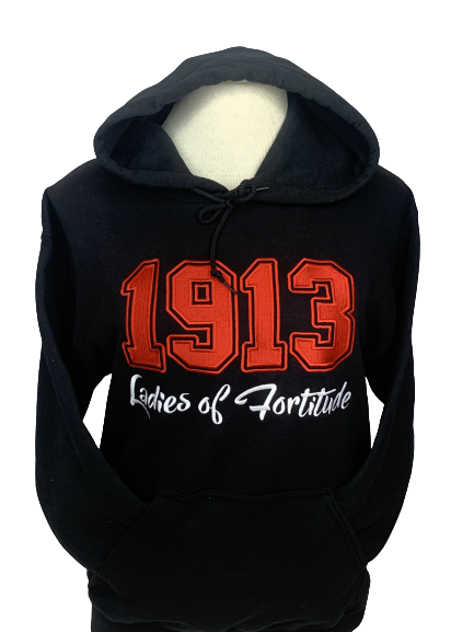DST 1913 Embroidered Black Hoodie