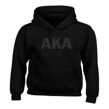Load image into Gallery viewer, AKA Tone on Tone Greek Letter Embroidered Hoodie
