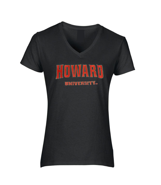 Howard University Embroidered Ladies Cut T-shirt
