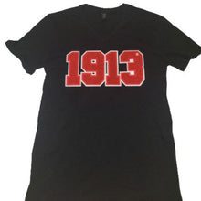 Load image into Gallery viewer, DST 1913 Chenille Embroidered Tee (Red, Black, White, Creme, Yellow)
