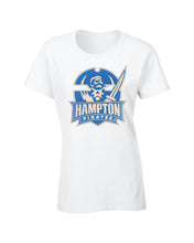 Load image into Gallery viewer, Hampton University | Embroidered Chenille Ladies Cut Crewneck T-shirt
