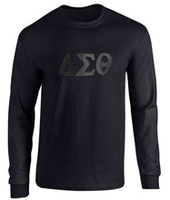 Load image into Gallery viewer, ΔΣΘ Tone on Tone Long Sleeve Shirt
