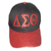 Load image into Gallery viewer, Delta Sigma Theta Embroidered Red Glitter Brim Cap
