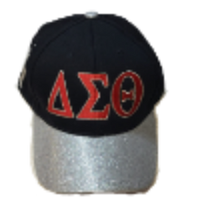 Load image into Gallery viewer, Delta Sigma Theta Embroidered Silver Glitter Cap
