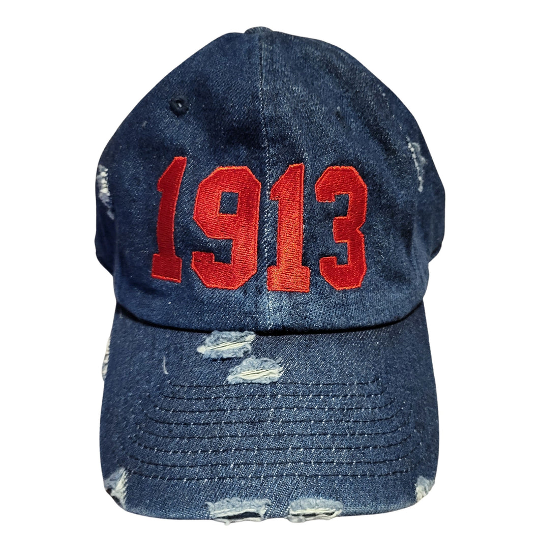 DST Dark Denim Distressed Cap