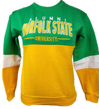 Load image into Gallery viewer, Norfolk State University Horizontal Color block Crewneck
