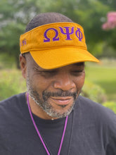 Load image into Gallery viewer, Omega Psi Phi Gold Visor
