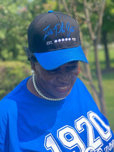 Load image into Gallery viewer, Zeta Phi Beta w Pearls Glitter Cap
