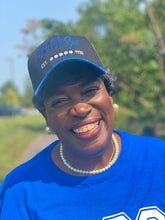 Load image into Gallery viewer, Zeta Phi Beta w Pearls Glitter Cap
