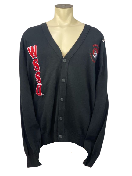 WSSU Varsity Sweater Black | Embroidered Cardigan
