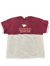 Load image into Gallery viewer, NCCU Embroidered Color-block Tee Maroon
