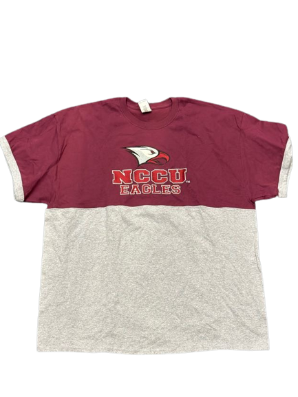 NCCU Embroidered Color-block Tee Maroon